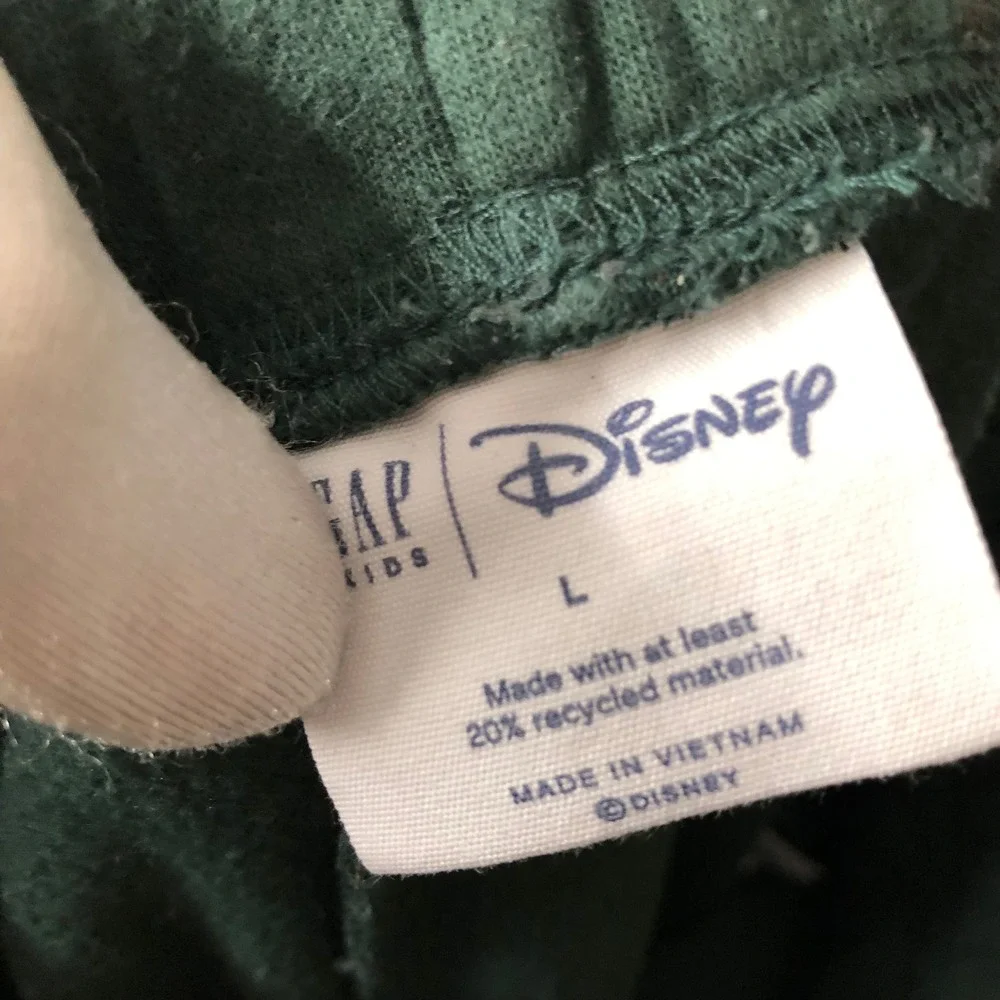 Gap Disney Mickey Mouse Matching Hoodie Joggers Set Boys L 10 Green Sweatsuit